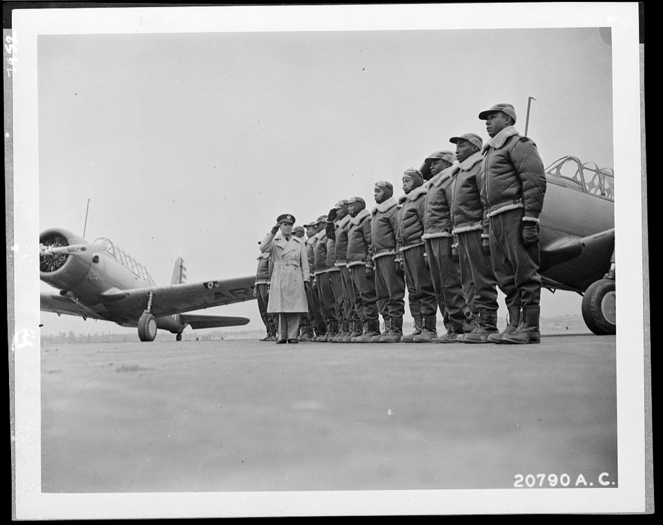 Untitled photo shows: Tuskegee airmen training, Tuskegee, Alabama